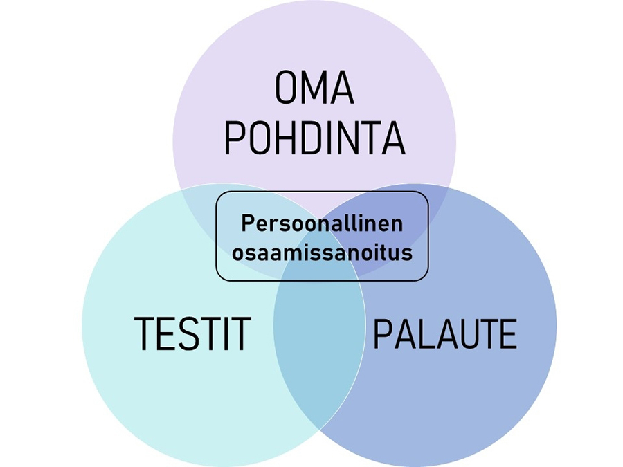 Osaamissanoittamisen perusteina oma pohdinta, erilaiset testit, ja muiden antama palaute
